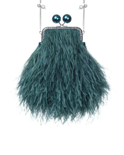 Перьевой клатч с цепочкой Перьевой клатч с цепочкой