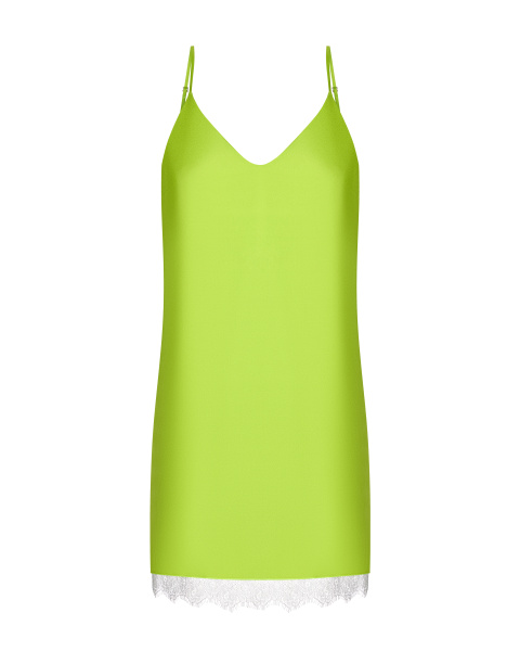 Платье мини на запах с комбинацией