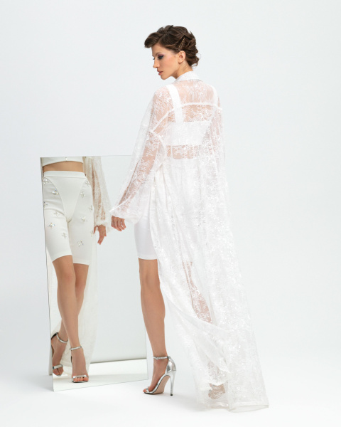 Накидка-рубашка макси