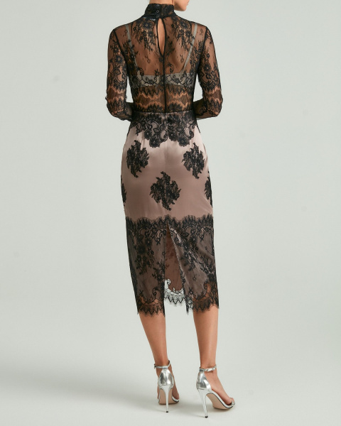 Боди-водолазка кружевное