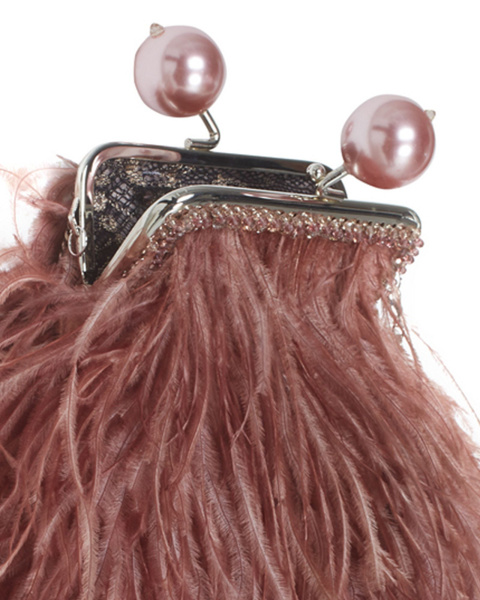 Перьевой клатч с цепочкой Перьевой клатч с цепочкой