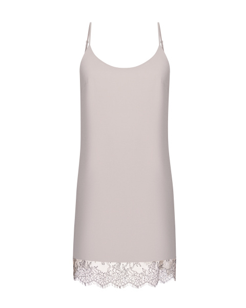 Платье-комбинация мини с кружевом