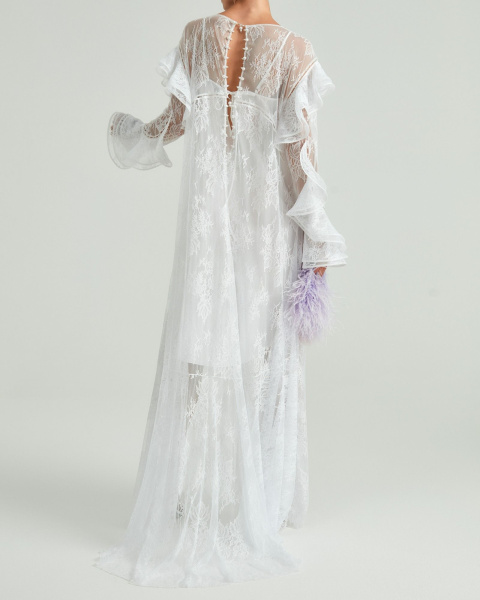 Платье кружевное с комбинацией