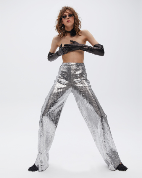 Брюки текстурные