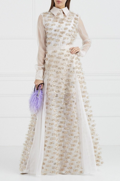 Платье макси с клиньями