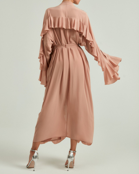 Накидка с поясом и воланами