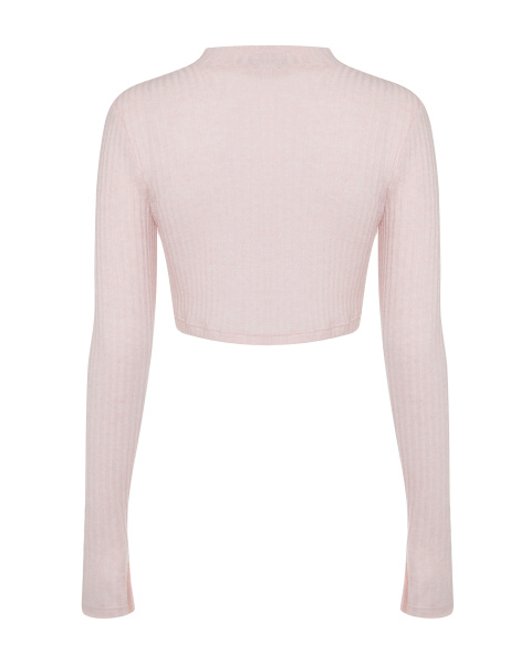 Кроп-топ из рельефного трикотажа