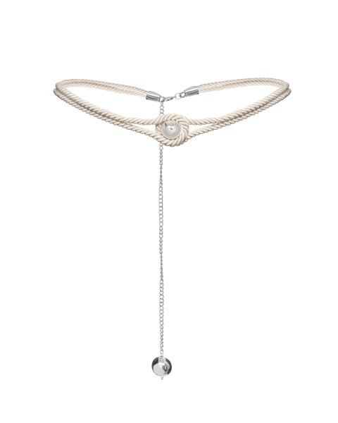 Пояс из витого шнура с бусиной