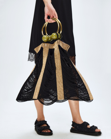 Тоут из бахромы и страз