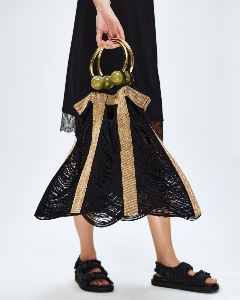 Тоут из бахромы и страз