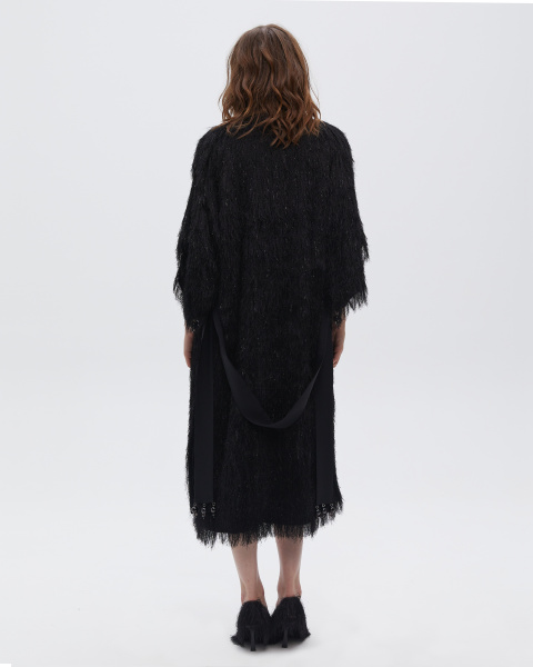 Текстурная накидка с поясом