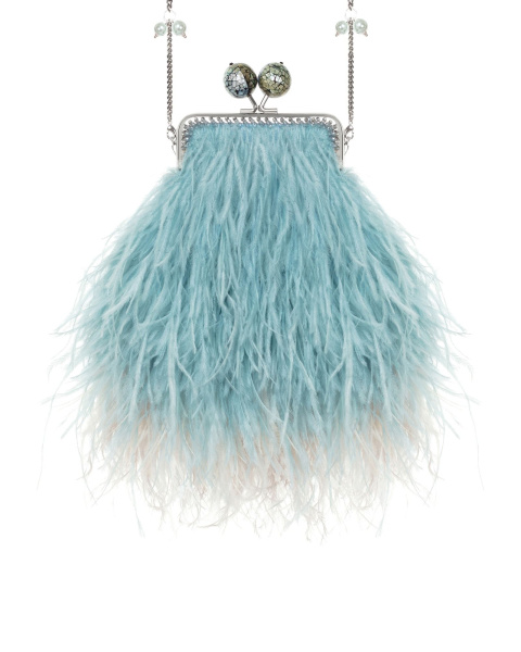 Перьевой клатч с цепочкой Перьевой клатч с цепочкой