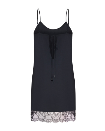 Платье-комбинация мини с кружевом