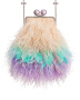 Перьевой клатч с цепочкой