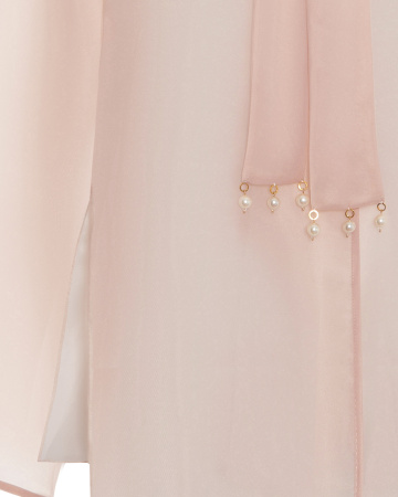 Свободная блуза-кимоно с лентами