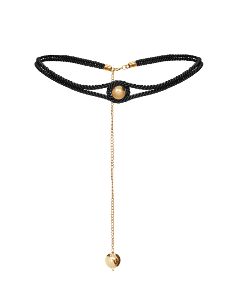 Пояс из витого шнура с бусиной