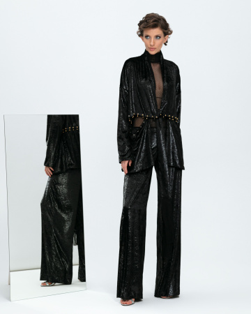 Оверсайз жакет-трансформер с пирсингом