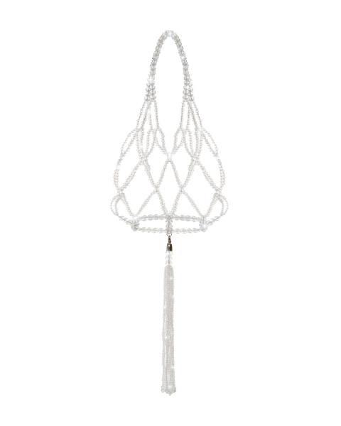 Плетеная сумка из бусин 