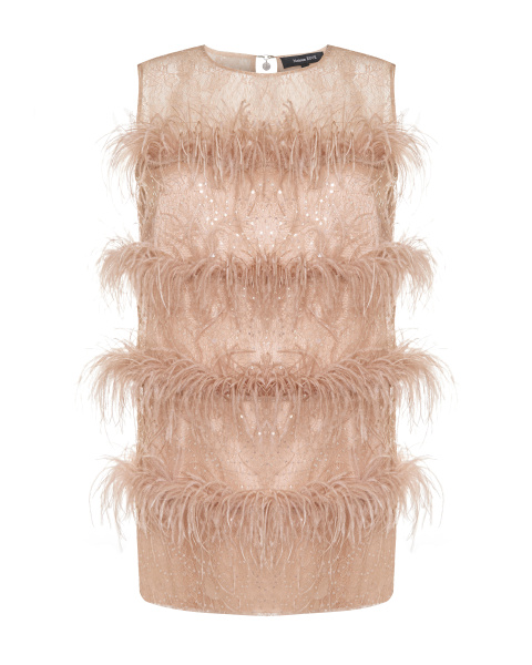 Платье мини прямое без рукавов