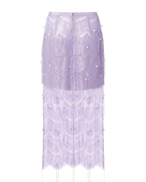 Юбка миди с бусинами