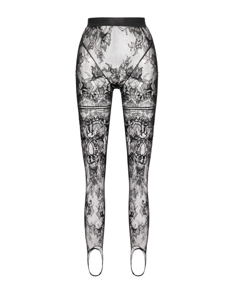 Легинсы со штрипками кружевные