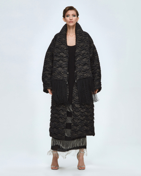 Пуховик с отстегивающимся шарфом