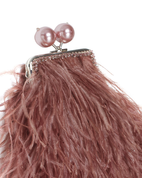 Перьевой клатч с цепочкой Перьевой клатч с цепочкой