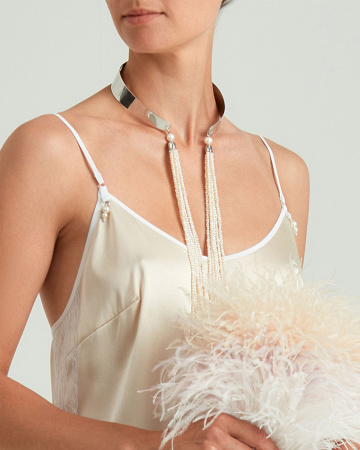 Чокер с натуральным жемчугом