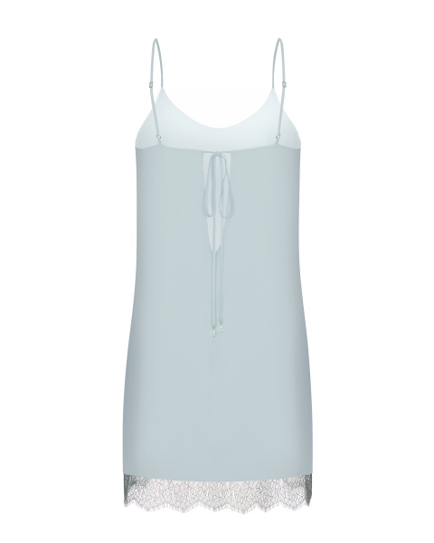 Платье-комбинация мини с кружевом