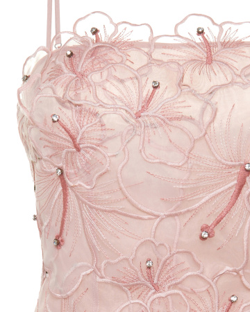 Мини-сарафан футляр из органзы