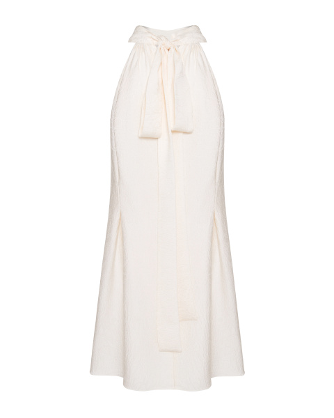 Мини платье со стойкой и американской проймой