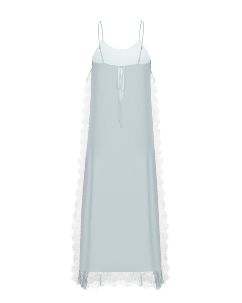 Платье-комбинация макси с кружевом