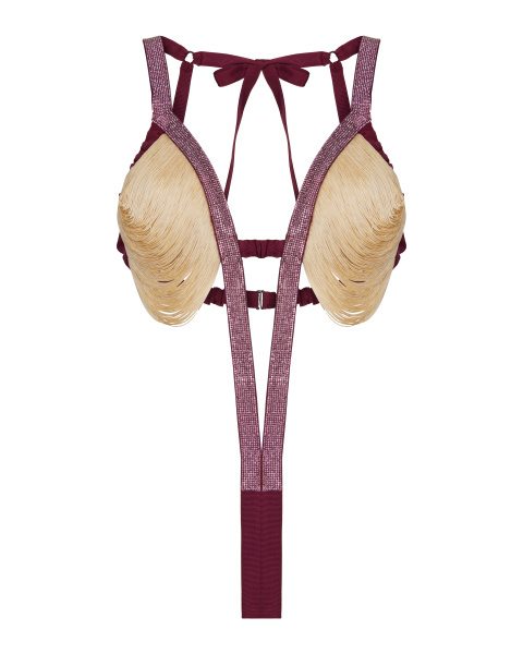 Лиф из бахромы со стразами