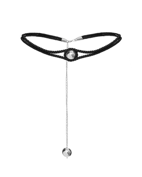 Пояс из витого шнура с бусиной