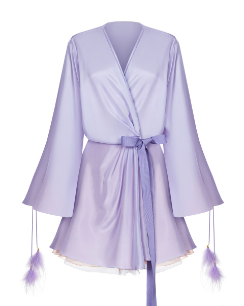 Платье мини на запах с открытой спинкой