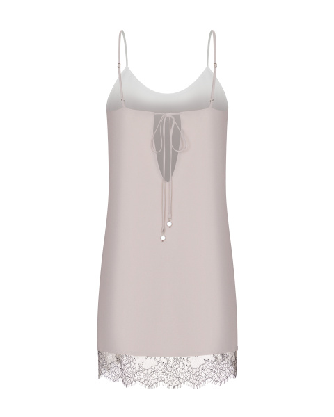 Платье-комбинация мини с кружевом