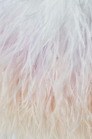 Перьевой клатч с цепочкой