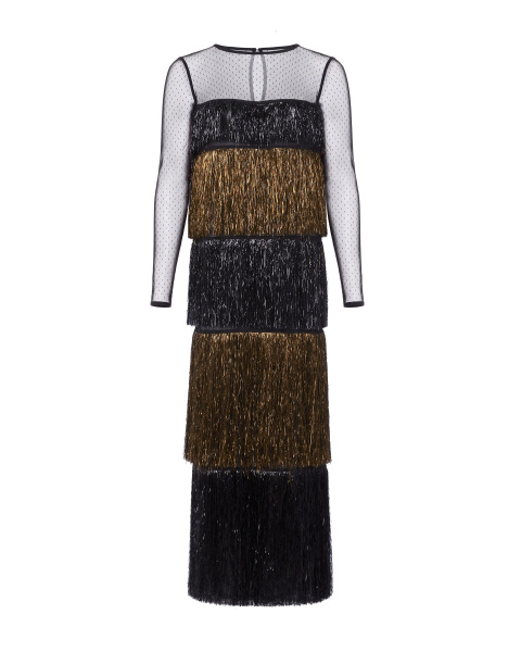 Платье-мишура макси