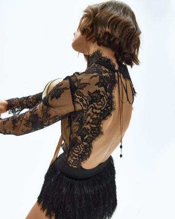 Боди кружевное с открытой спинкой