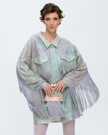 Клатч из бахромы с цепочкой