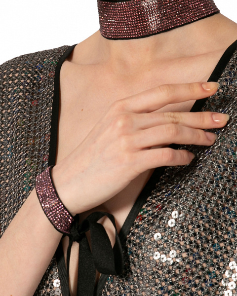 Браслет-лента со стразами