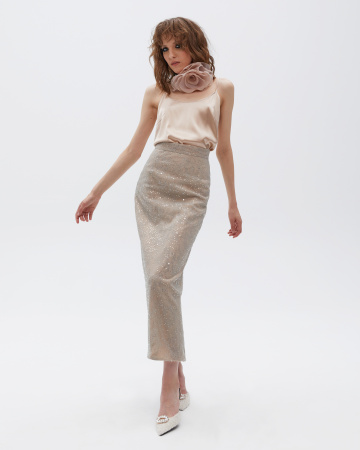 Юбка макси на поясе 