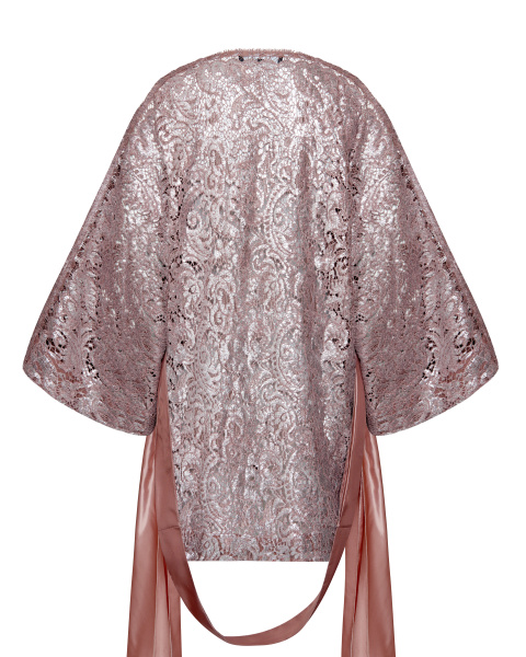 Кимоно  кружевное с поясом-бантом