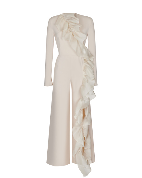 Комбинезон с разрезом и оборками