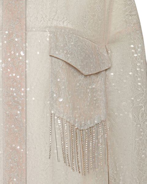 Рубашка с тесьмой из страз