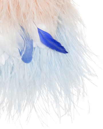 Перьевой клатч с цепочкой