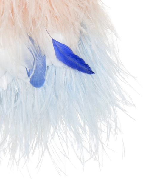 Перьевой клатч с цепочкой