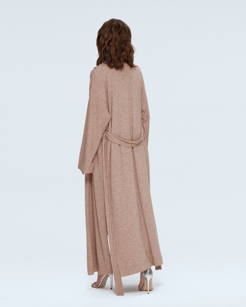 Кардиган из меланжа с поясом