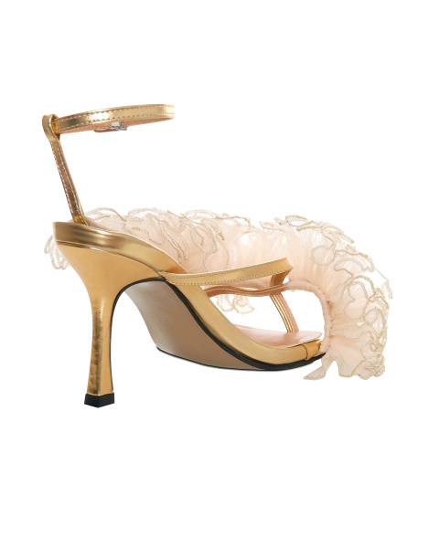 Босоножки с рюшей