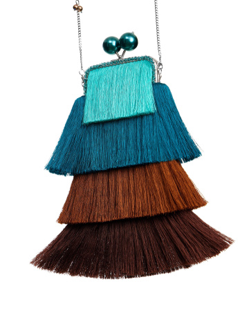 Клатч из бахромы с цепочкой